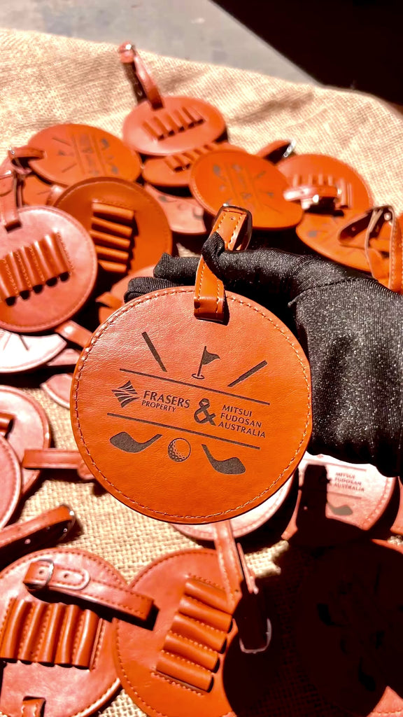 Custom Engraved Leatherette Golf Tee Holder Tag, Personalised Name/ Logo Sport Accessories, Dad, Golfer, Groomsmen, Christmas Corporate Gift