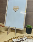 Custom Made Laser Cut Plywood & Acrylic Rectangle Wedding Heart Drop Box, Rustic Personalised Guest Book Alternative, Stationery Table Decor