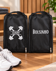 Personalised Embroidered Waterproof Golf/ Gym Shoe Bag, Custom Name Breathable Zippered Travel/ Tennis Sport Sneaker Carry Storage, Dad Gift