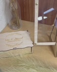 Custom Made Plywood & Acrylic Arch Shape Wedding Heart Chips Drop Box, Rustic Personalised Guest Book Alternative, Stationery Table Decor