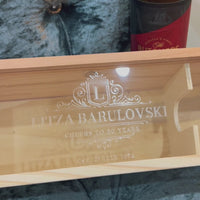 Personalised Clear Acrylic Lid & Wooden Wine Box Gift, Engraved Custom Housewarming/ Birthday, Mom-Dad, Teacher, Godparents, Wedding Favour