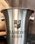 Personalised Matt Stainless Steel Champagne Ice Bucket, Custom Engraved Wine/ Beverage Tub, Housewarming, Wedding, Engagement, Xmas Barware Gift