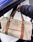 Custom Embroidered Canvas Duffle Bag, Personalised Large Gym/ Travel/ Overnight Carry On/ Shoulder Weekender Bags, Groomsmen, Dad Xmas Gift