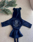 Personalised Plush Kid Bathrobe, Custom Name Embroidered Baby Dressing Gown, Bear Ear Hooded Bear Baby Robe, Christening Birthday, Xmas Gift