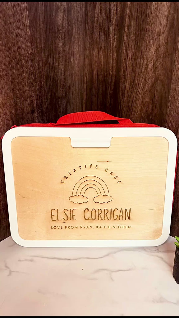 Personalised Portable Kids' Drawing Case, Custom Logo Art Supplies, Children Creative Travel Art Kit Storage, Preschool, Baby Birthday Gift