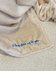 Personalised Embroidery Soft Throw, Custom Embroidered Name Logo Microplush Blanket, Birthday Housewarming, Wedding Anniversary, Mother Gift