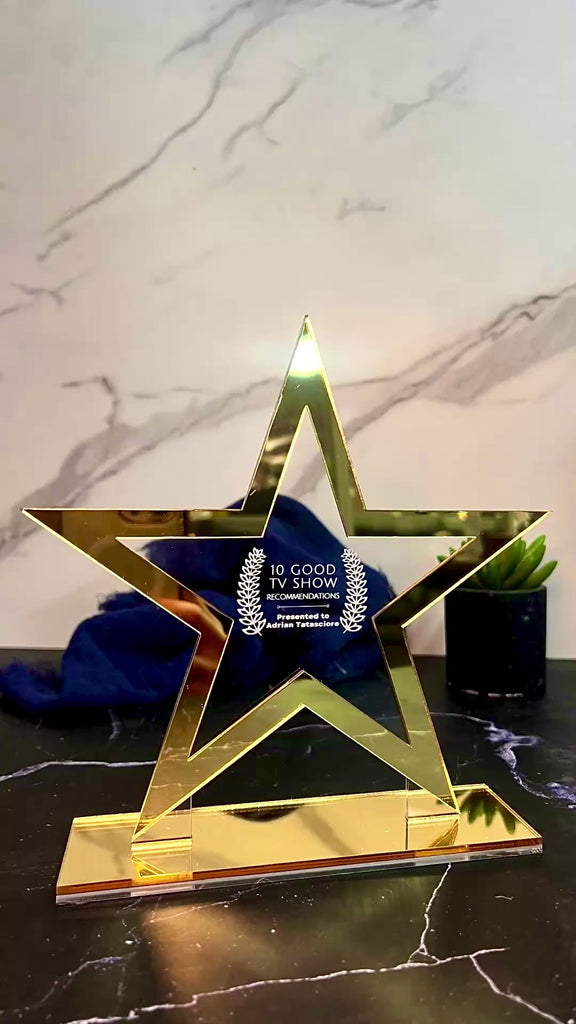 Personalised Star Award Plaque/ Custom 3D Engraved Acrylic School Graduate Teacher Trophy, Sport Coach, Mentor Keepsake, Xmas Corporate Gift