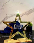 Personalised Star Award Plaque/ Custom 3D Engraved Acrylic School Graduate Teacher Trophy, Sport Coach, Mentor Keepsake, Xmas Corporate Gift