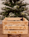 Custom Engraved Christmas Eve Box Crate - Large