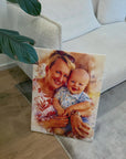 Personalised Watercolour Portrait on Stretched Canvas, Custom Digital from Your Photo, Couple, Wedding, Family Memory Image, Home Decor Gift