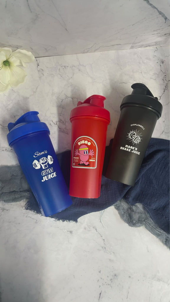 Personalised 600ml Protein Shaker & Mixing Ball, Custom Print Logo Sport Travel Drinking Bottle, Gym Lover Blender, Work Out Corporate Gift