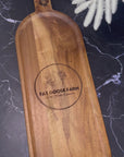 Personalised Acacia Cheese Paddle Serving Board, Custom Engraved Charcuterie Wooden Handle Platter, Cutting Chopping Tray, Housewarming Gift