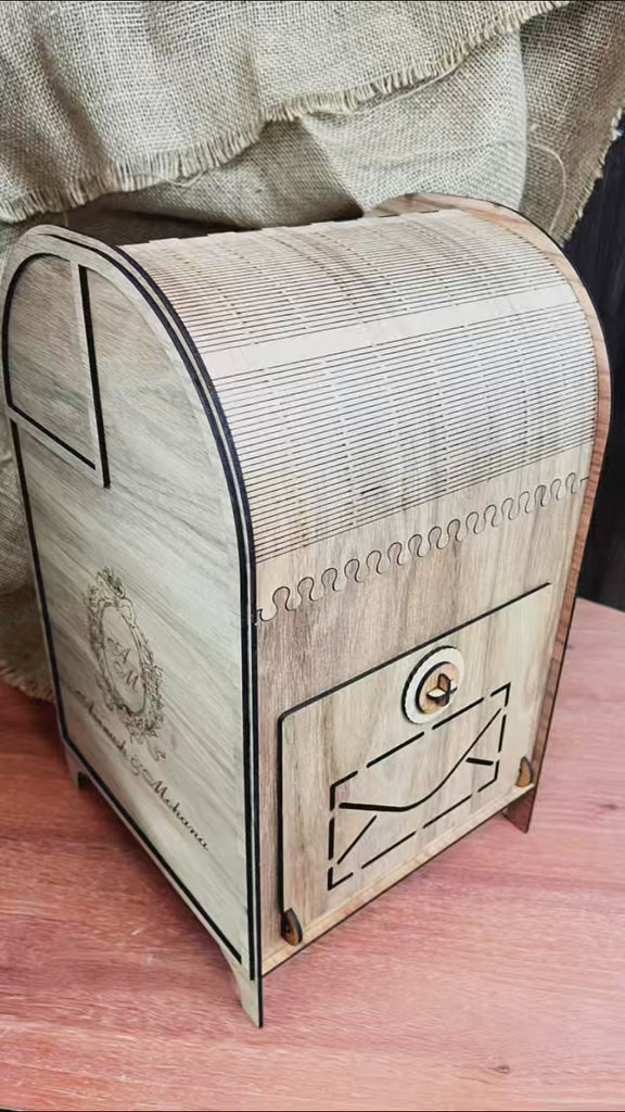 Custom Made Wooden Wedding Card Post Box, Personalised Name Date Money, Envelope, Wising Well Mail Rustic Storage Keepsake Gift Event Supply
