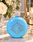 Personalised Glitter Round Hip Flask, Engraved 5oz Flask with Rhinestone Lid, Bridesmaid Proposal Gift, Hens Party Gift, Custom Gift for Her