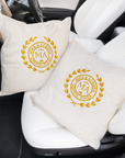 Personalised embroidered cotton cushion cover 50x50cm custom name monogram home decor gift