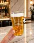 Personalised 550mL Soccer Ball Handle Beer Glass, Engraved Brewery Footbal Mug, Dad Birthday, Wedding Groomsmen, Custom Logo Corporate Gift