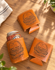 Personalised Leatherette Insulated Beer Can Stubby Holder, Custom Engraved Name Logo Bottle Cooler Sleeve, Father Gift , Groomsmen Proposal