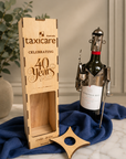 Custom Made Laser Cut & Engraved Wooden Wine Box, Personalised Plywood/ MDF Name/ Logo Wedding, Birthday, Corporate Wine Bottle Display Gift Boxes