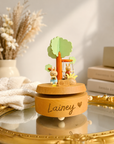 Personalised Wooden Music Carousel , Custom Etched Kid Toy, Nursery Decor Baby Shower Keepsake First Birthday Child Baptism Christening Gift