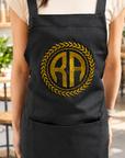 Custom Embroidered Adjustable Kitchen Apron/ Chef, BBQ, Handyman, Gardener, Farmer, Waiter, Workshop Crossover Pocket Bib, Housewarming Gift
