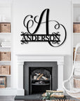 Custom Wooden/ Acrylic Initial & Last Name Sign, Personalised Family Hoop Wall Display, Wedding, Anniversary, Engagement Party Decor Signage