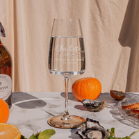 Personalised White Wine 420ml Glasses, Laser Custom Engraved Champagne, Corporate/ Birthday, Housewarming Gift, Wedding Bridesmaid Favour