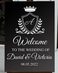 Custom Acrylic Wedding Welcome 3D Sign, Personalised Rose/ Gold Mirror Names, Ceremony/ Event/ Engagement/ Bridal Shower/ Birthday Signage on Easel