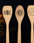 Personalised Wooden Mixing Spoon, Custom Laser Engraved Timber Spatulas Utensils Cooking, Wedding/ Bridal Shower/ Birthday Anniversary Gift