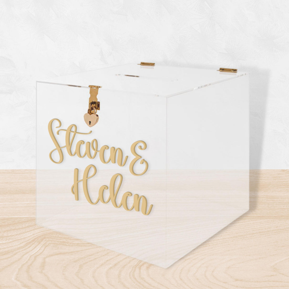 Personalised Clear Acrylic Name & Date Wedding Wishing Well Box, Custom Logo Gift Card, Envelope, Money Boxes, Baptism Christening, Birthday