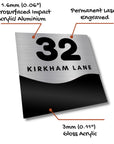 Custom Engraving Double Layers Modern Acrylic House Number, Aluminium Street Name Home Address, Landscape Mailbox/ Letterbox/ Room Sign, Door Plaque, Personalised Wall Plate, Business Logo Signage for Office, Company, Apartment, Hotel, / House Warming's Gift