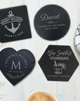 Engraved Slate Coasters, Custom Laser Personalised Drink Mat, Restaurant, Wedding/ Birthday/ Christmas Present, Corporate Housewarming Gift