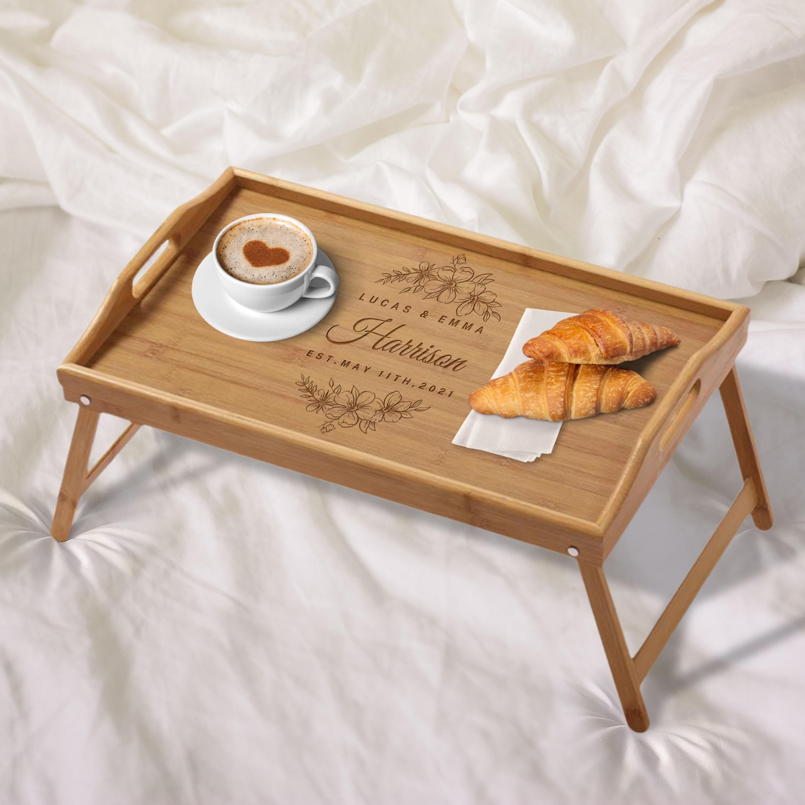 Personalized Serving Tray | Serving Tray top | Personalized Wedding Gift | Breakfast in Bed,Anniversary Tray | Personalized Wood Tray