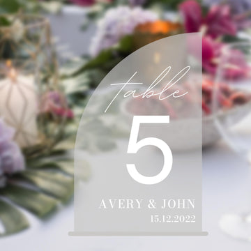Custom Engraved Acrylic Wedding Sail Table Number, Personalised Banqueting Tables Plaque, Luxury Wedding Decor Ceremony/ Elegant Event / Engagement/ Bridal Shower/ Birthday Menus, Signs