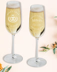 Personalised 220ml Champagne Glasses, Custom Engraved Monogram Wine Glass, Corporate/ Housewarming Gift, Wedding Favour, Bridesmaid Shower