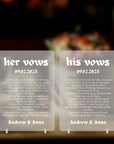 Engraved Acrylic Wedding Vows