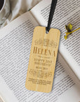 Personalised Wooden Bookmark, Custom Timber Teacher Bookmarks, Logo Engraved Book Card, Name Tags, Gift For Him, Dad/ Corporate, Wedding Favours