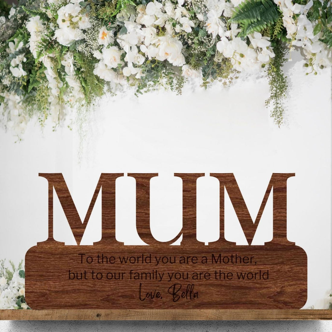 Custom Wooden/ Acrylic Mom Grandma Sign, Happy Mother's Day, Greatest Mum, Number #1 Grandmother Sign, Wall Decor Keepsake Gift Hanging Hoop