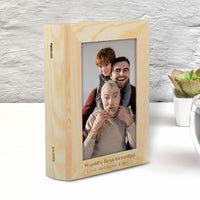 Personalised Wooden Keepsake Memory 5"x7" Photo Frame Book Box, Engraved Custom Picture Frames, Housewarming/ Birthday, Mom-Dad, Teacher, Grandparents, Godparents, Baby, Wedding Favour