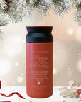 Christmas Personalised Coffee Cup Tumbler 350ml Engraved Xmas New Year Custom Insulated Wine Sipper Travel Thermal Mug Portable Vacuum Flask