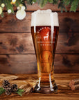 Christmas Engraved 630ml Pilsner Beer Glass