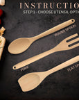 Personalised Wooden Mixing Spoon, Custom Laser Engraved Timber Spatulas Utensils Cooking, Wedding/ Bridal Shower/ Birthday Anniversary Gift