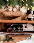 Christmas Personalised Clear Acrylic Lid Rustic Vintage Wooden Wine Box, Engraved Custom Xmas New Year Housewarming, Teacher, Corporate Gift