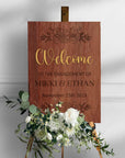 Custom 3D Raised Name Timber Wedding Welcome Sign, Personalised Rustic/ Vintage/  Boho, Country Hippie style Wooden Names, Ceremony/ Event/ Engagement/ Bridal Shower/ Birthday Signage on Easel