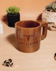 Personalised Kuksa Travel Wooden Mug, Custom Engrave Camping Tea/ Coffe Tumbler, Beer Wood Cup/ Housewarming/ Father Gift for Him, Groomsman