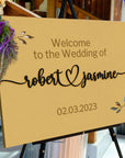 Personalised Raised 3D Letter MDF Wooden Welcome Wedding/ Event Signage