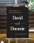 Personalised Raised 3D Letter MDF Wooden Welcome Wedding/ Event Signage - Vertical