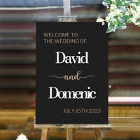 Personalised Raised 3D Letter MDF Wooden Welcome Wedding/ Event Signage - Vertical