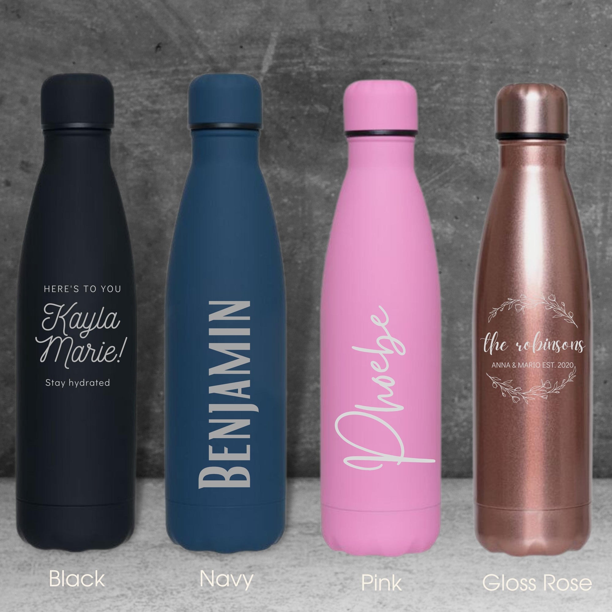 Personalised Engraved Stainless Steel Insulated Water Bottle Laser Custom Logo Double Wall Travel Thermal Drink Teacher/ Mom/ Corporate Gift