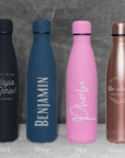 Personalised Engraved Stainless Steel Insulated Water Bottle Laser Custom Logo Double Wall Travel Thermal Drink Teacher/ Mom/ Corporate Gift