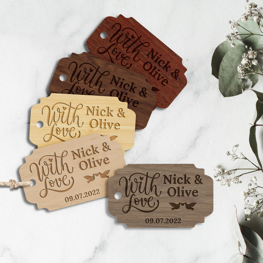 Custom Engraved Wooden/ Acrylic Thank You Gift Tags, Wedding Favours, Personalised Banqueting Tables Plaque, Ceremony/ Elegant Event / Engagement/ Bridal Shower/ Birthday Party Present Decor